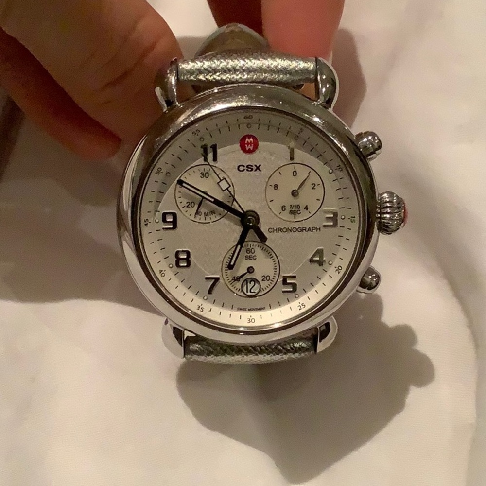 Michele stainless steel watch